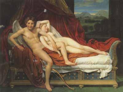 Jacques-Louis David Cupid and psyche (mk02) Sweden oil painting art